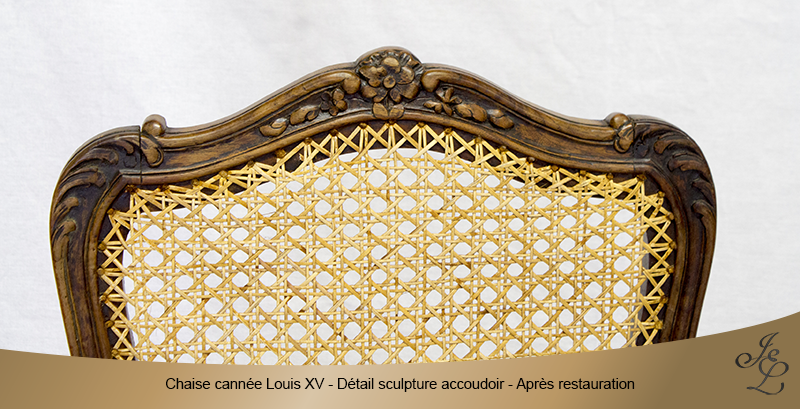 08-Chaise cannée Louis XV détail sculpture dossier