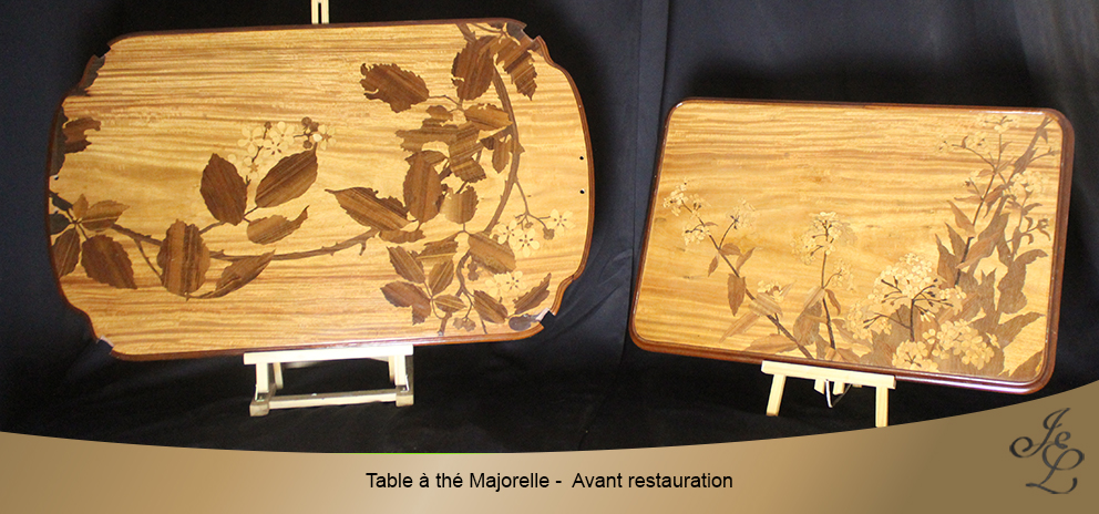 Table à thé Majorelle - Avant restauration